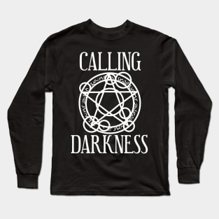 Calling Darkness White Logo Long Sleeve T-Shirt
